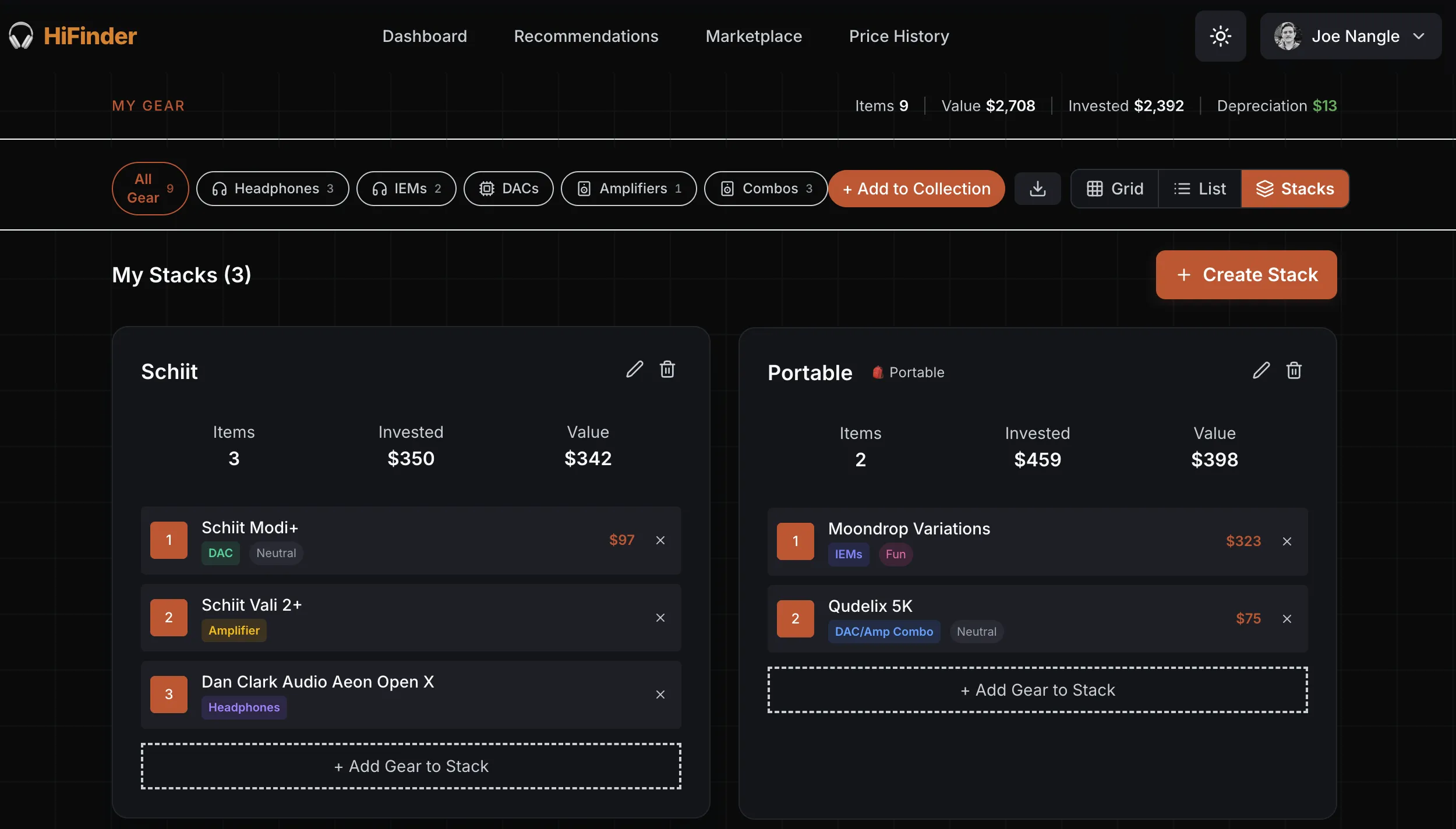 Stack Builder preview